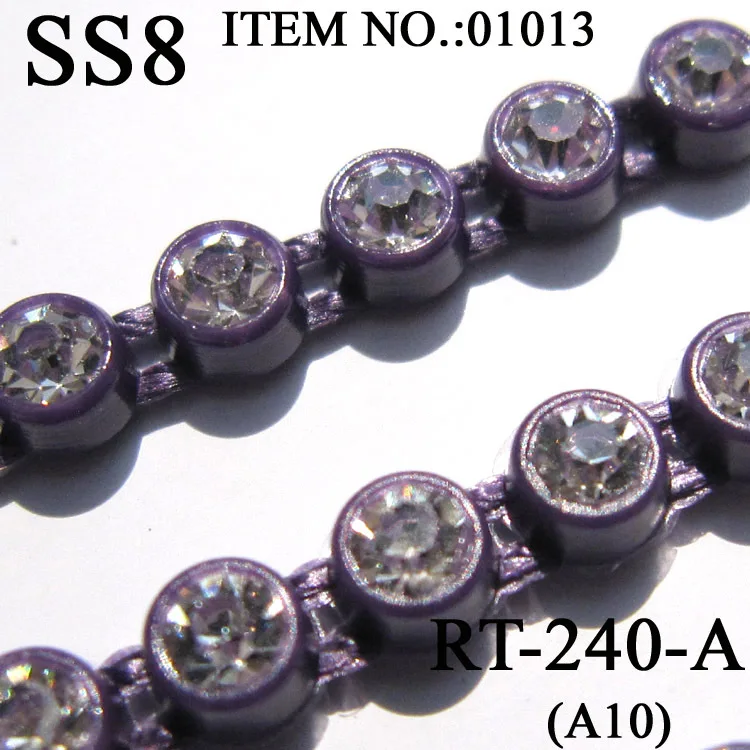 SS8 Plastic Crystal Rhinestone Banding Jewellery Making Accessories 10Yards/lot Crystal Rhinestone Banding Trim AM TAIDIAN