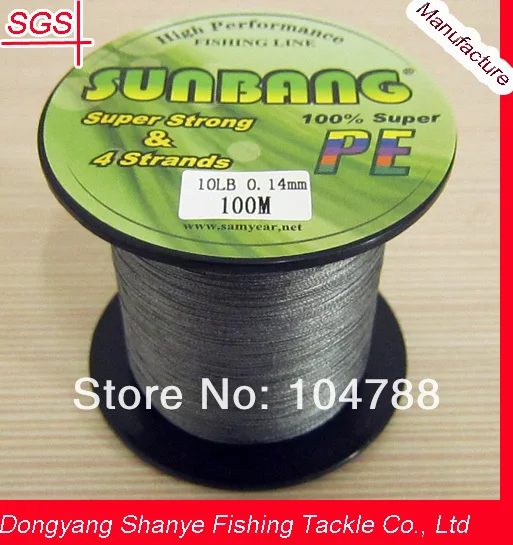 8 / 10LB 3 Strands 100 M пэ коса для рыбалки линия- SUNBANG