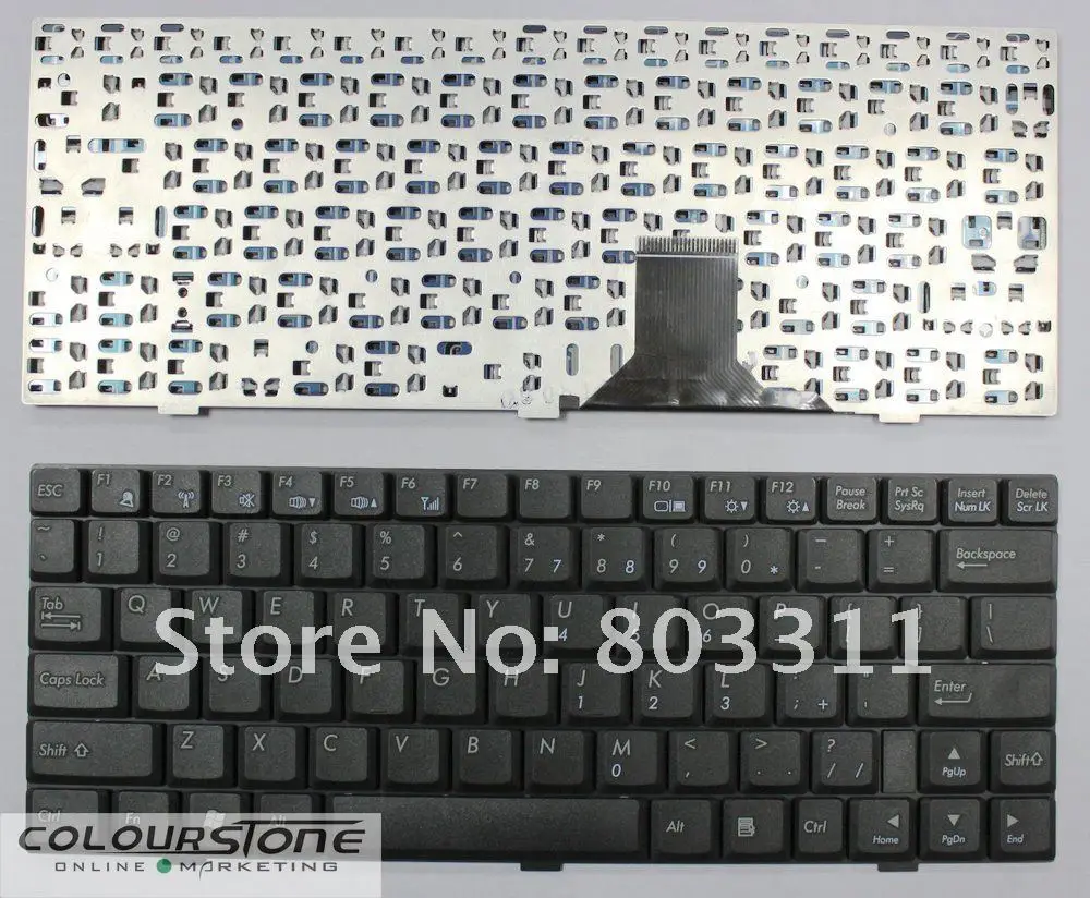 Бесплатная доставка новый оригинальный клавиатуры для ноутбука asus u1 U1F U1E США Макет Black без рамки
