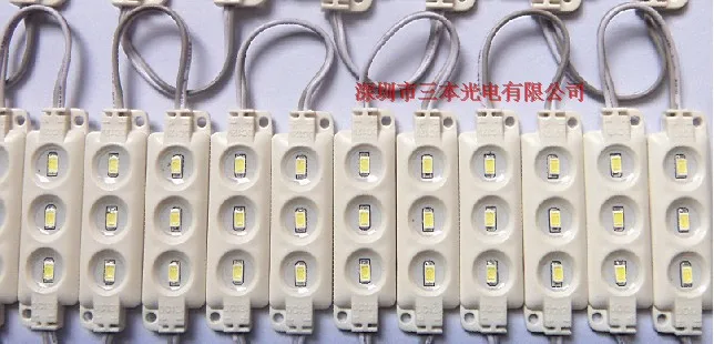 Цена 100 шт/партия 5630 SMD 3 светодиодный модуль водонепроницаемый свет декоративная лампа полоса холодный белый теплый белый DC12V
