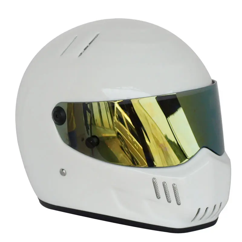 Анфас Мотоцикл Bluetooth шлем Белый со встроенным Bluetooth/Телефонный Звонок Домофон +
