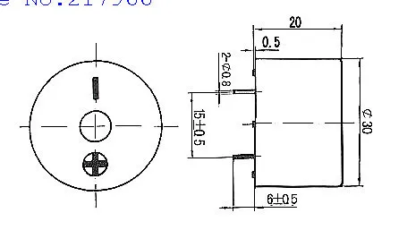 Пьезо зуммер STD-3020 30*20 футов от 15 мм непрерывный звук 3-24 В постоянного тока