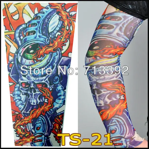 Лидер продаж Смешанные 12 шт. 140 стилей нейлон татуировки рукава руку Гетры для девочек временные татуировки