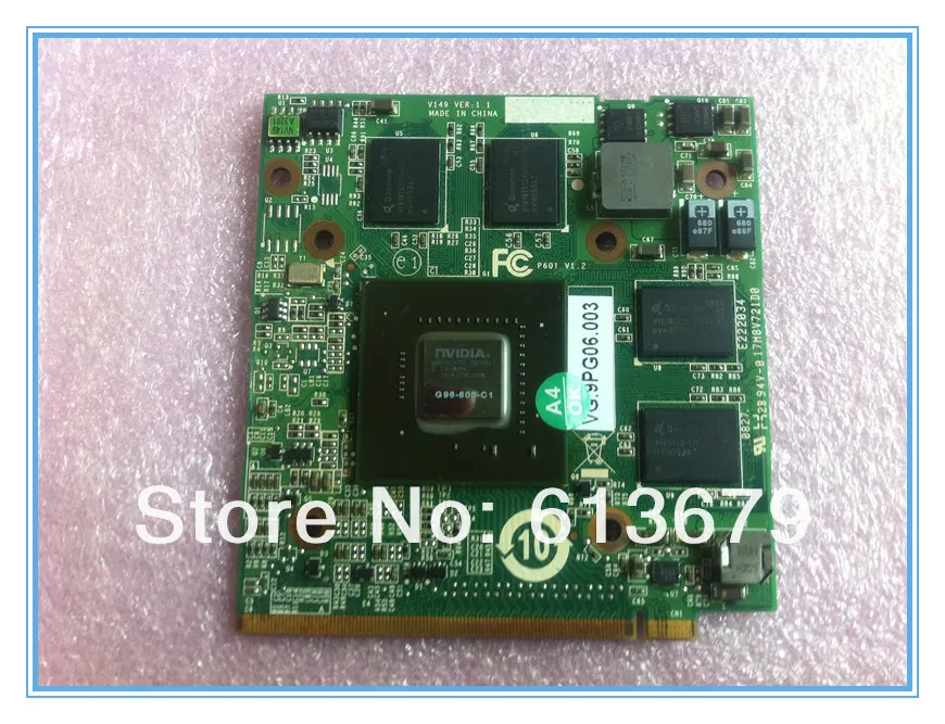 Для acer Aspire 6930 5530G 7730G 5930G 5720G видеокарта для ноутбука nVidia GeForce 9600M GT GDDR3 512MB MXM G96-600-C1