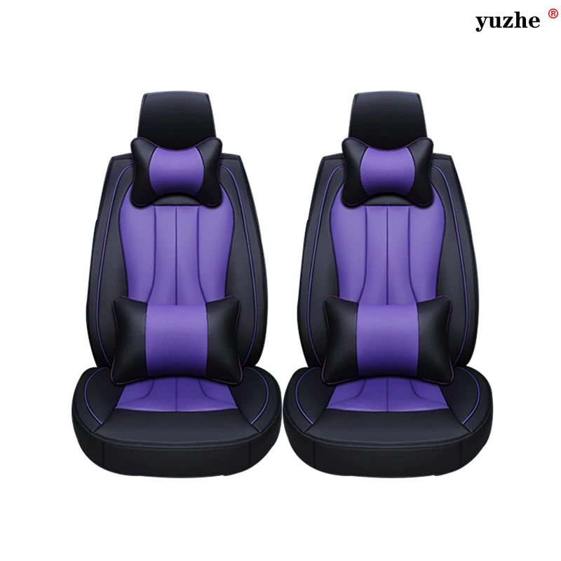 

2 pcs Leather car seat covers For Volvo XC60 XC90 S60L S90 V40 V60 S60 V70 S40 ar accessories styling black red blue purple
