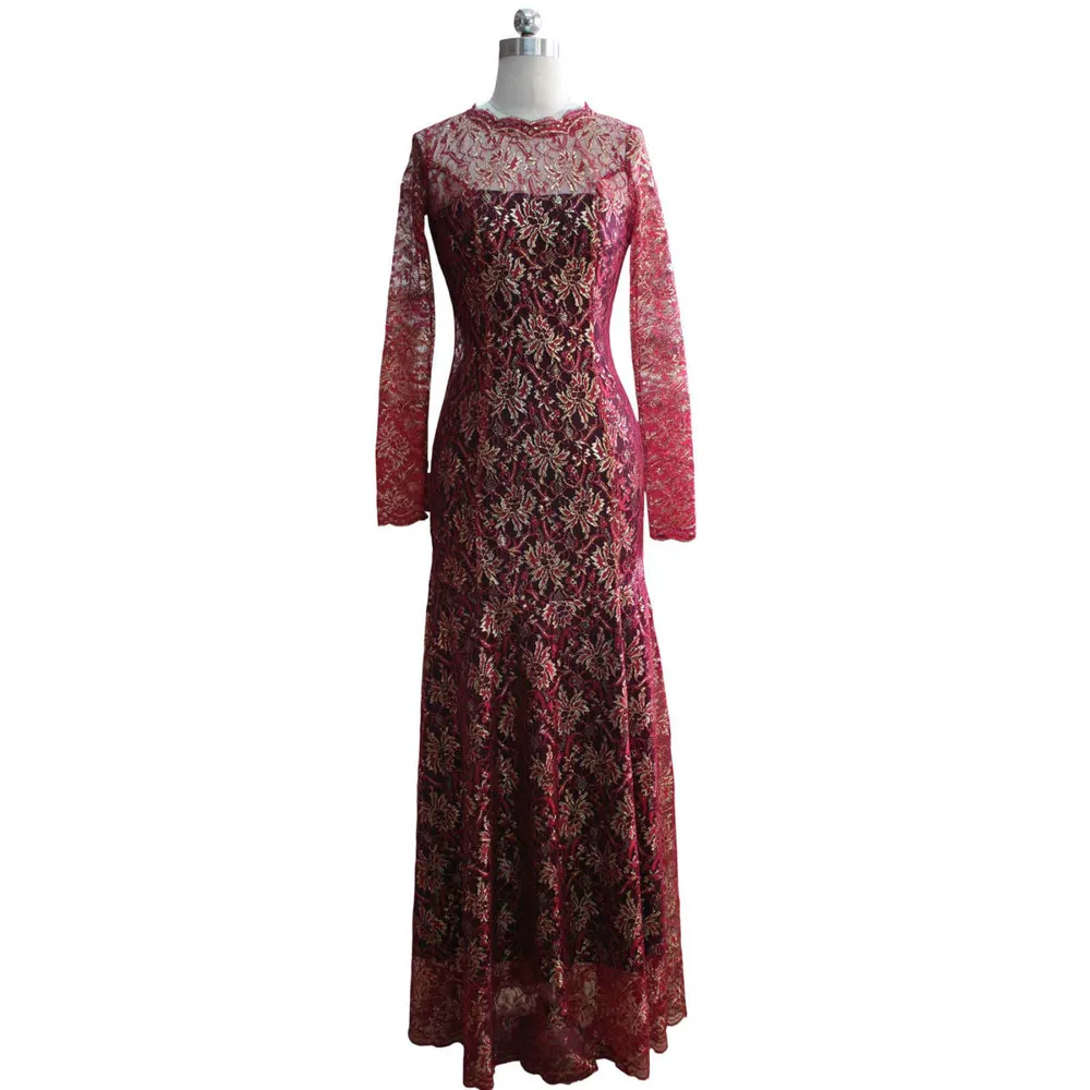 Vestidos para madrinhas элегантное кружевное платье с длинными рукавами для выпускного вечера женское макси на заказ вечернее платье платья для матери невесты