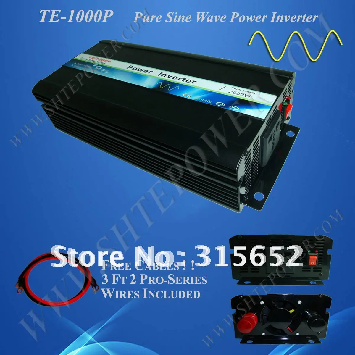 1KW/1000 Вт Чистая синусоида Мощность инвертор 12 В до 220 В/230 В