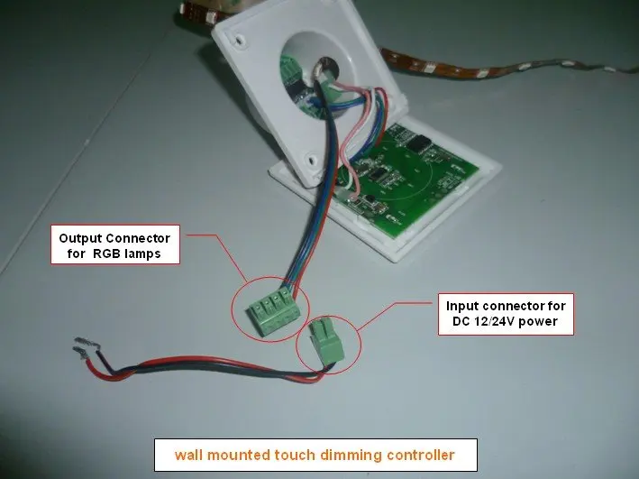 DC12/24 В 108/216 Вт площадь сенсорный интерфейс RGB LED контроллер настенный для освещения полноцветный светодиодные светильники 3 года гарантии