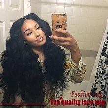 Hot Selling 14″-28″ 180% Heavy Density Wave Wigs Synthetic Lace Front Wigs Middle Part Heat Resistant Synthetic Hair Wigs
