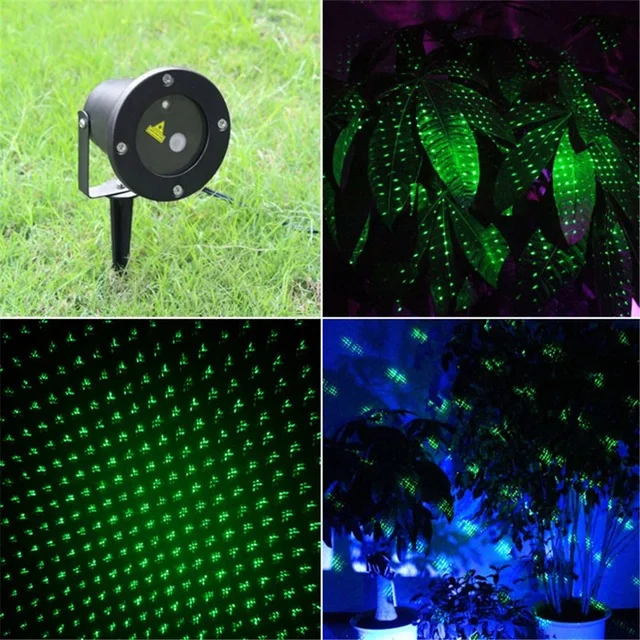 Landscape Lighting Garden Home Party Xmas Buried Lighting IP65 Waterproof Green Outdoor / Indoor Projector Laser Lights AB001