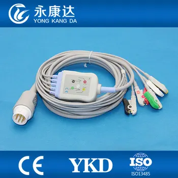 

Compatible for M1723B 8pin HP ECG Cables,Clip,IEC, 5-Lead