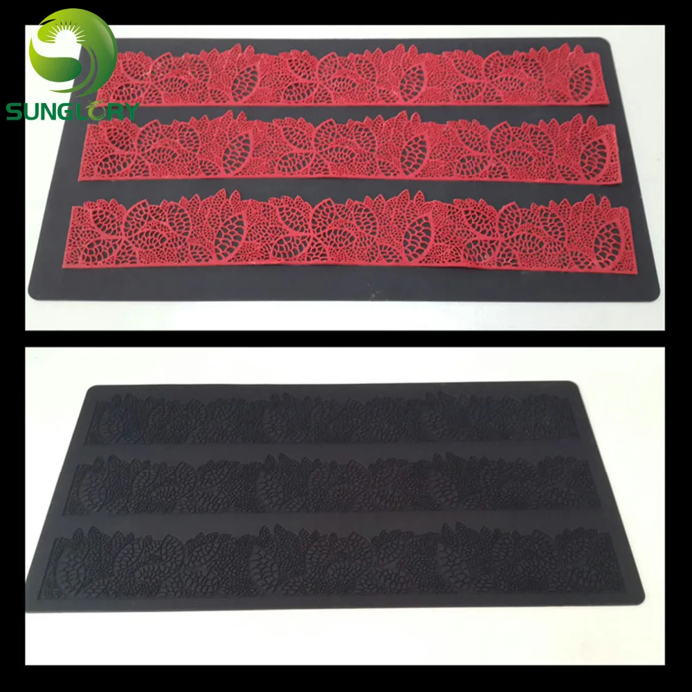 40*20 см сахарное ремесло выпекающий цветочный узор силиконовый коврик