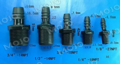 MJ-4.8-1/8NPT шланг универсальный разъем(100 шт./лот