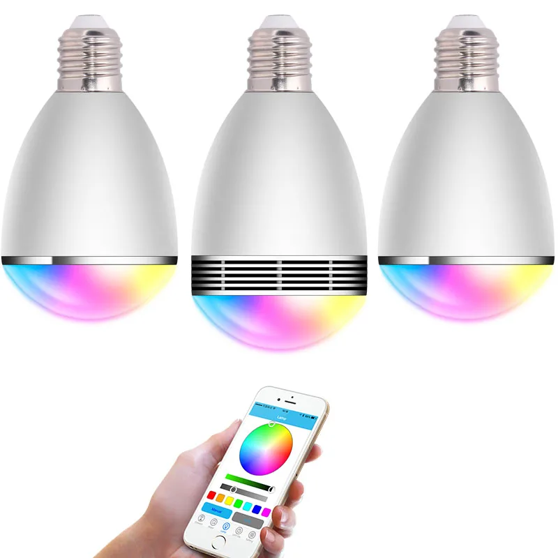 

BL-06G E27 RGB Bulb Group Multi-setting Bluetooth Smart LED Lamp Speaker APP Controlled 2016 New Arrival