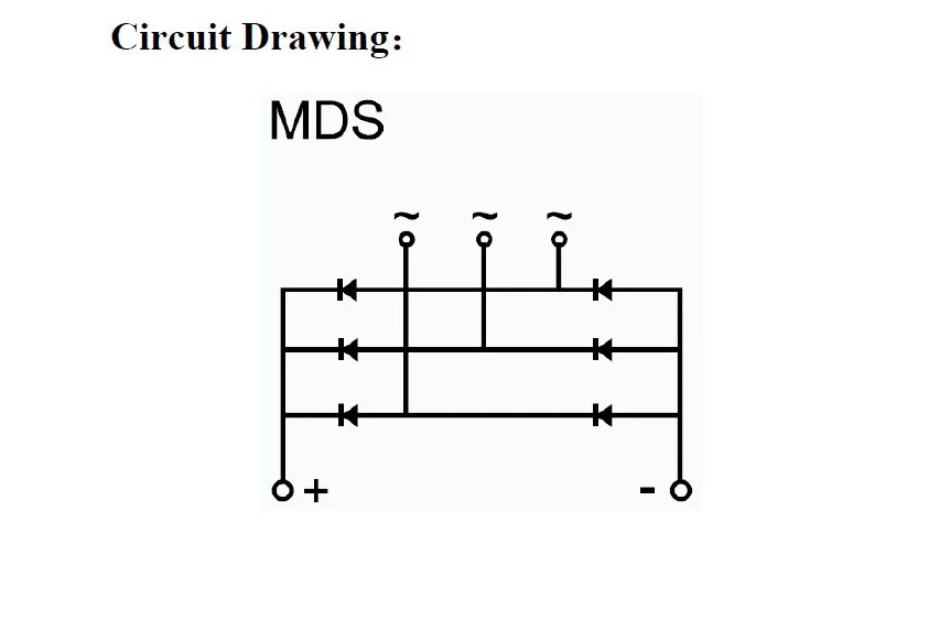 MDS500A 3 фазы диодный мостовой выпрямительный модуль 500A Amp 1600 V