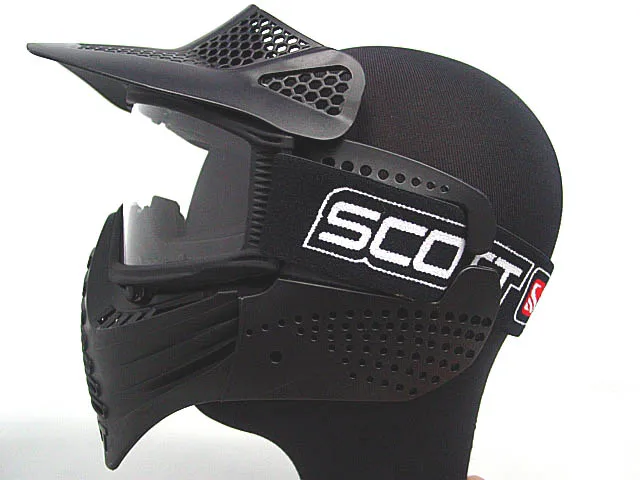 

Outdoor hunting Airsoft Paintball safety Full Face Mask w/Goggles