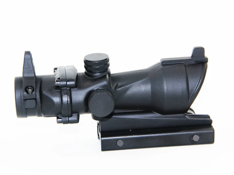 

Hunting Tactical Triji Style 4x32 Crosshair Scope with Lron Sights 20mm Weaver Picatinny Rail Mounts For Hunting Riflescopes