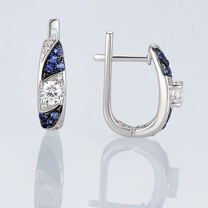 Silver Earrings-E306058SBZZSK925-SV2-W