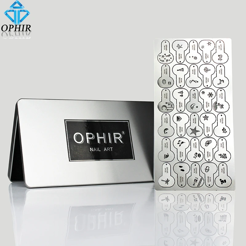 OPHIR металлический аэрограф трафареты для ногтей 30x шаблоны рождественских звезд