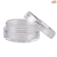 50 Pieces Travel Cosmetic Sample Containers 5 Gram Plastic Pot Jars