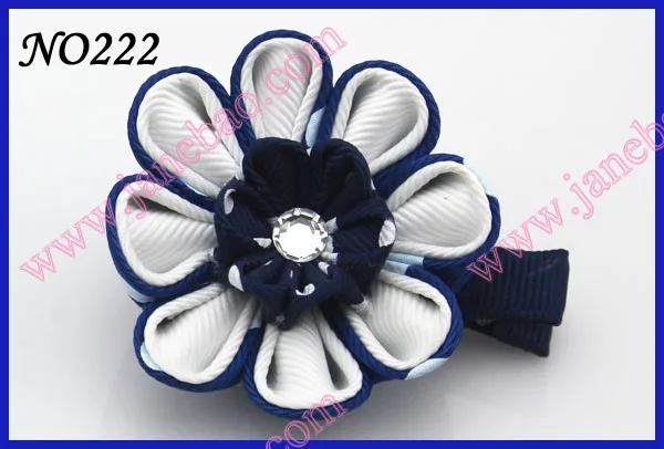 Новые 280 шт. " два слоя Kanzashi цветок заколки моды девушка Bow заколки