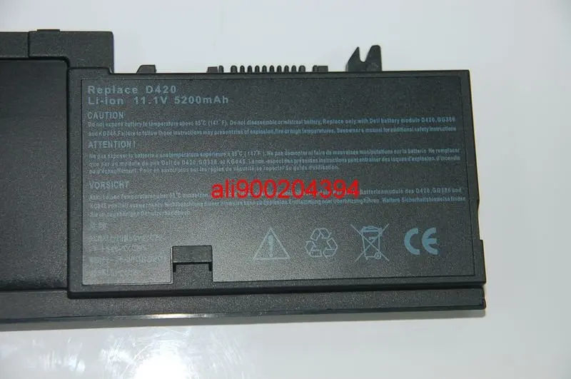 Альтернативный аккумулятор для ноутбука Dell Latitude D420 D430 KG126 JG917 JG768 JG181 JG176 JG168 JG166 GG386 FG442 451-10365 312-0445