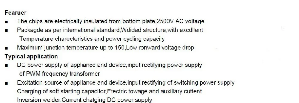 MDS500A 3 фазы диода мостовой выпрямительный модуль 500A Amp 1600 V