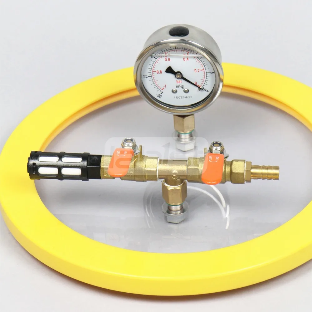 Вакуумная камера 3 2 галлонов (12.3L) комплект с вакуумным насосом 3CFM (1.4L/s) 110 В 25 см *