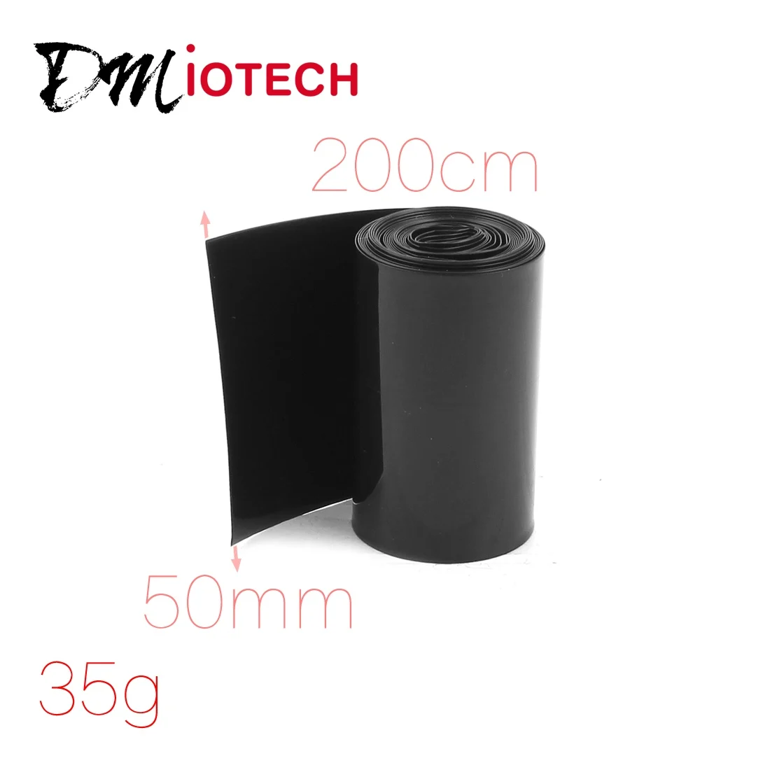 E x1 50mmx2M Black Uxcell 2 метра 50 мм ширина ПВХ термоусадочная пленка синяя трубка для 2X18650 батареи. | Черный | синий | прозрачный | Зеленый | grren - Цвет: E x1 50mmx2M Black