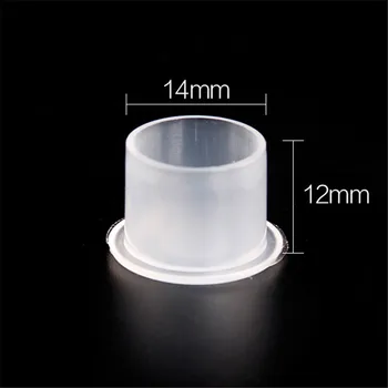 

1000Pcs/Bag 14mm Clear Medium Tattoo Ink Cup Caps For Needle Tip Grip Power Supply With Bottom No Need Ink Cup Holder
