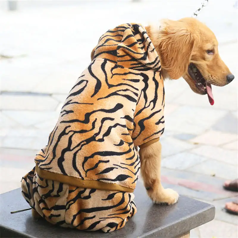 Leopard Одежда для собак; одежда для косплея; костюм для собак; теплое зимнее пальто для домашних животных; одежда Тоторо; толстовки для больших собак; 3XL-9XL - Цвет: Leopard