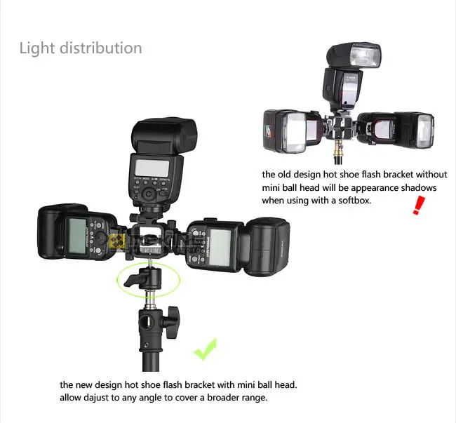 M11-054 Три Горячий башмак вспышка с держателем-зонтом вспышки прямой горячий башмак кронштейн с адаптером и креплением