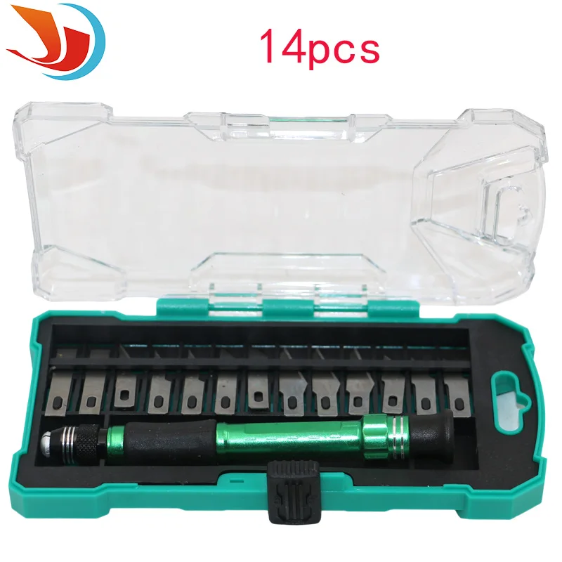 

14Pcs/Set Carving Knife Set Multi-purpose PC Hobby Knife Chisel Woodworking Hand Tools 13pcs Blades
