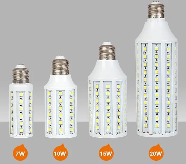 Светодиодная лампа E27 7 Вт smd5050 Светодиодная Лампочки E27 светодиодные лампы затемнения теплый белый/белый Бесплатная доставка