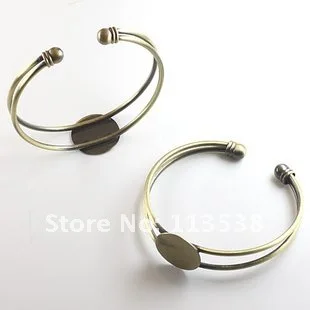 50 шт./лот Бронзовый oval13x18mm коврик филигранный дизайн браслет пустой