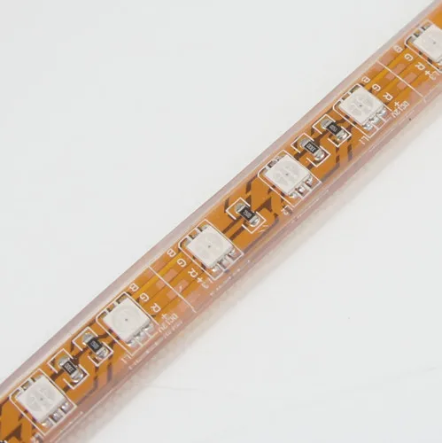 Waterproof-IP68 1 м DC 12 В SMD5050 гибкий светодиодный полосы 60 светодиодный ы за метр, белый, красный, зеленый, синий, желтый, RGB, Медь фон