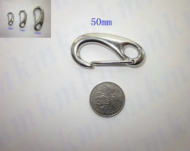 Нержавеющая сталь 304 в форме яйца карабины 70 мм Длина