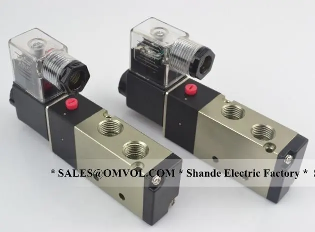 Качество Shande 5 способ 2 положения Соленоидный клапан 4V210-08 1,5-8kgf/cm2 IP65 AC380V/220 V/110 V/24 V, DC24V/12 V жизнь = 600M раз