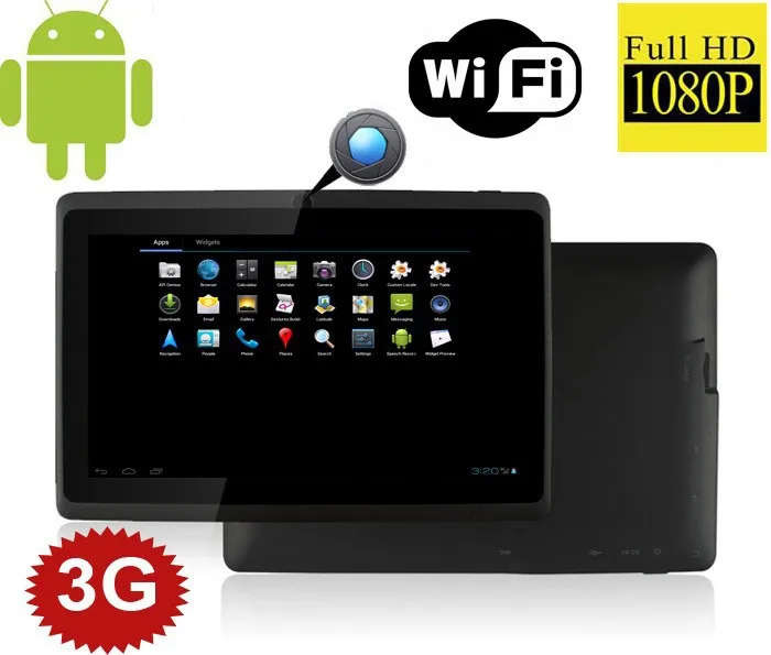 7 дюймов Q88 Планшеты pc двойная камера Dual Core Android 4.2 A23 двухъядерный A23 DHL Бесплатная доставка 10 шт./лот