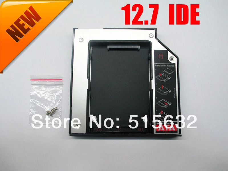 Новый SATA для PATA/IDE мм 12,7 мм второй 2-й HDD Caddy Оптический отсек DELL INSPIRON 1525