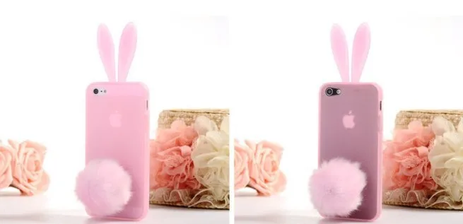 Bunny Rabbit Ears Plush Tail Case For iPhone (2)
