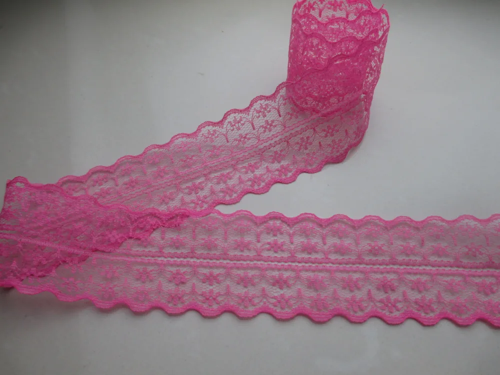 Wholesale 10 yards Beautiful Rose lace embroidery lace 40mm width mode