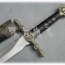 S4330 миниатюрные Урожай Античная стали нож Eagle меч W/черный ножны 13,8"