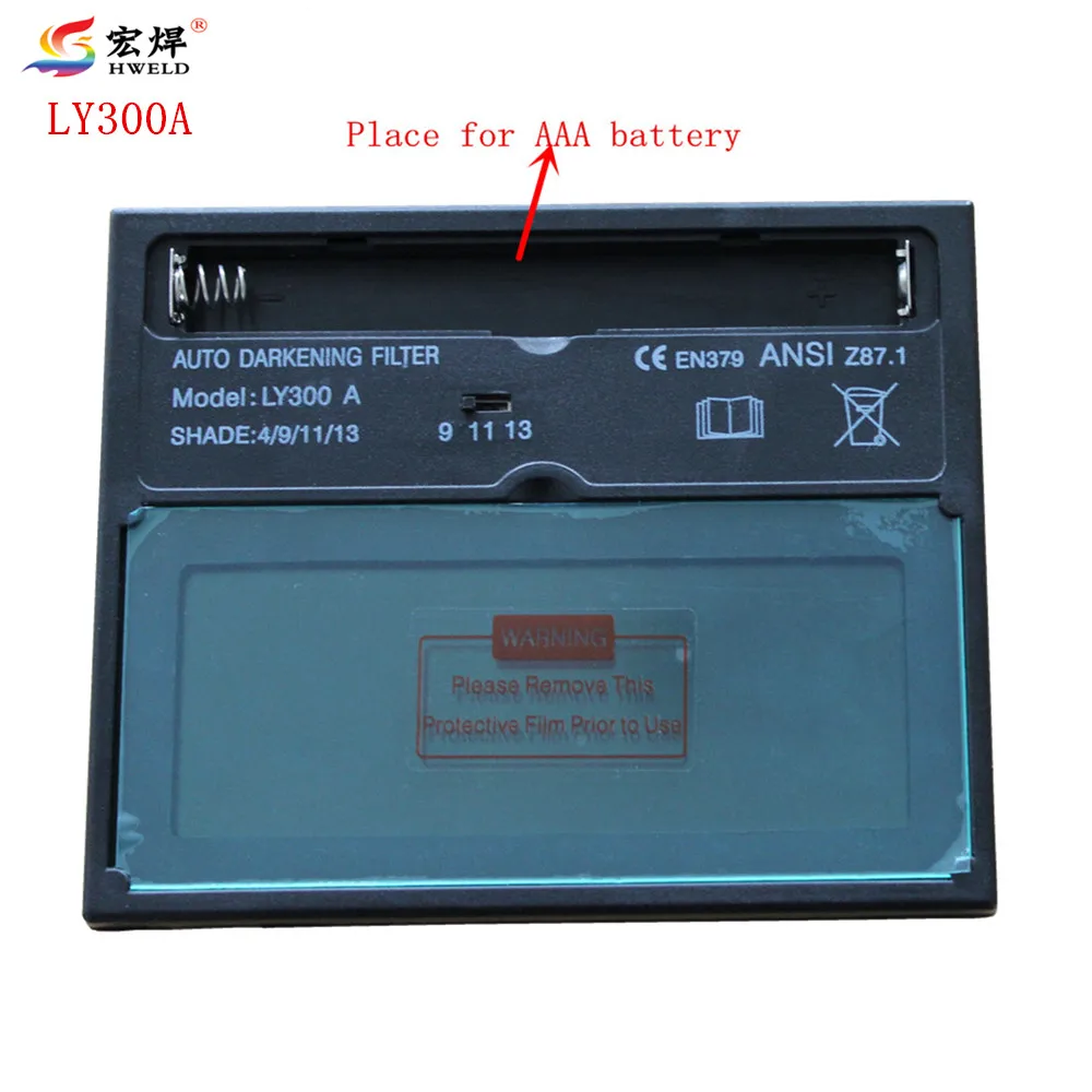 

Auto Darkening Lens Filter Welding Helmets/Welder Gogglse/Weld Mask/Face Mask's Filter For TIG MMA MIG Welding Machine LY300A