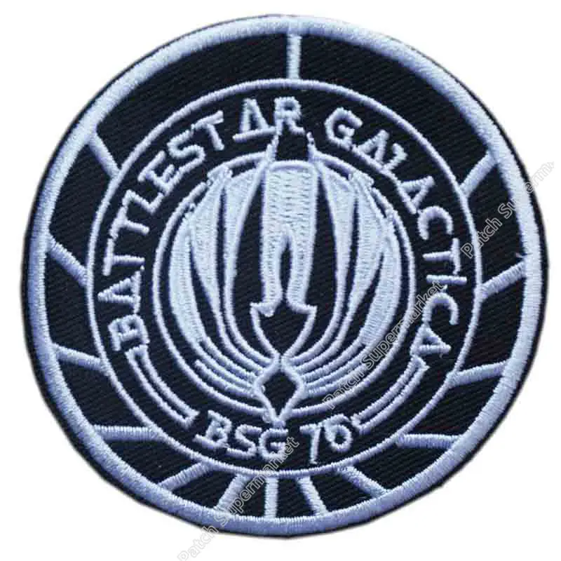 " battlestar Galactica патч BSG-75 офицерская форма фильм с нашивкой в виде логотипа, термоклейкая заплата значок для бейсбольная кепка, одежда