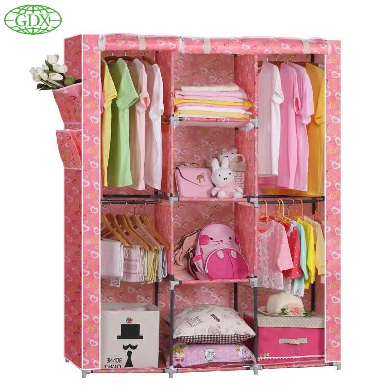 Gdx Hot Furniture Bedroom Nonwoven Wardrobes Storage Saving Space