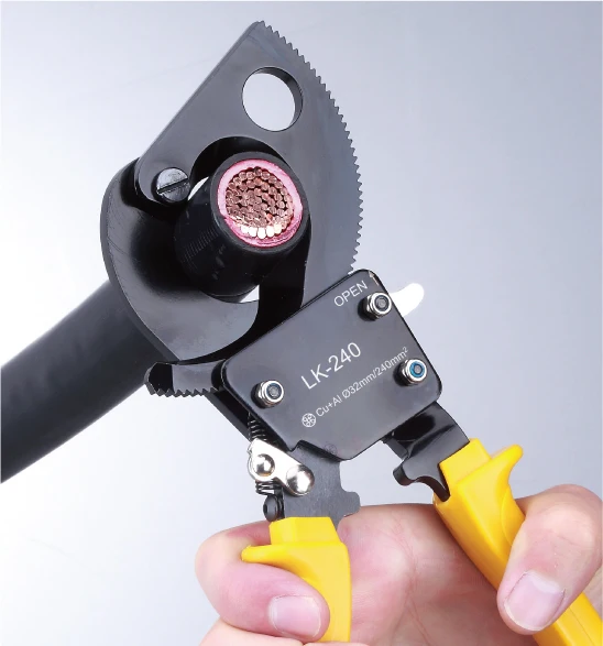 Ratcheting, кабельный резак LK-240 240mm2 Max Германия дизайн плоскогубцы для проволоки, ручной инструмент, не для резки стальной проволоки