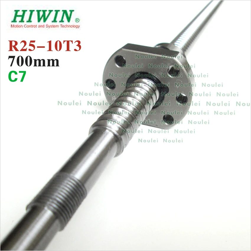 HIWIN 2510 ball screw 700mm rolling C7 thread with 5mm lead ballnut font b accessories b