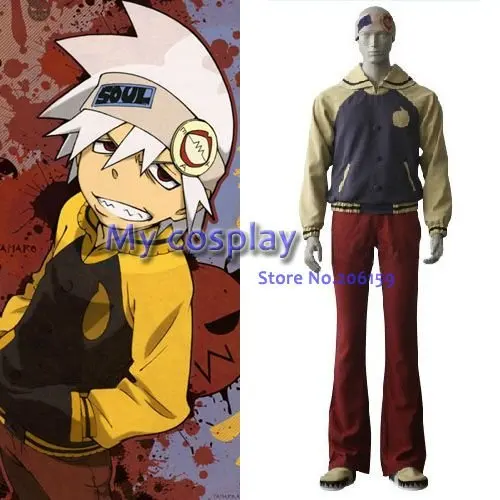 Аниме Soul Eater Косплэй-Soul Eater Косплэй Эванс Для Мужчин's Детский костюм для вечеринок для Хэллоуина Бесплатная доставка