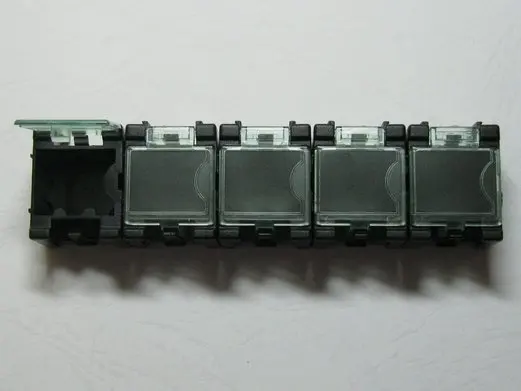 DIY антистатические SMD SMT Электронных компонентов мини коробка для хранения черный 300 шт. в партии
